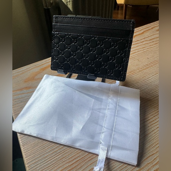 Gucci Micro Guccissima black leather card holder - Picture 8 of 10